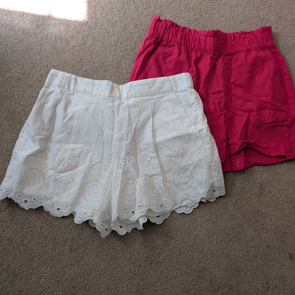 Set of 2 Loft Shorts Pink & White / Women's S